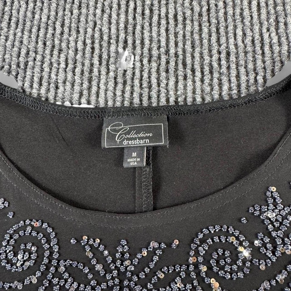 Whimsygoth Black Beaded Blouse - Picture 3 of 3